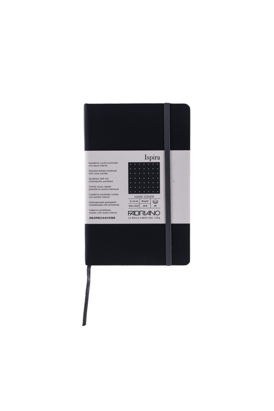 Fabriano Ispira Hard-Cover Notebook, 3.5" x 5.5" Dotted