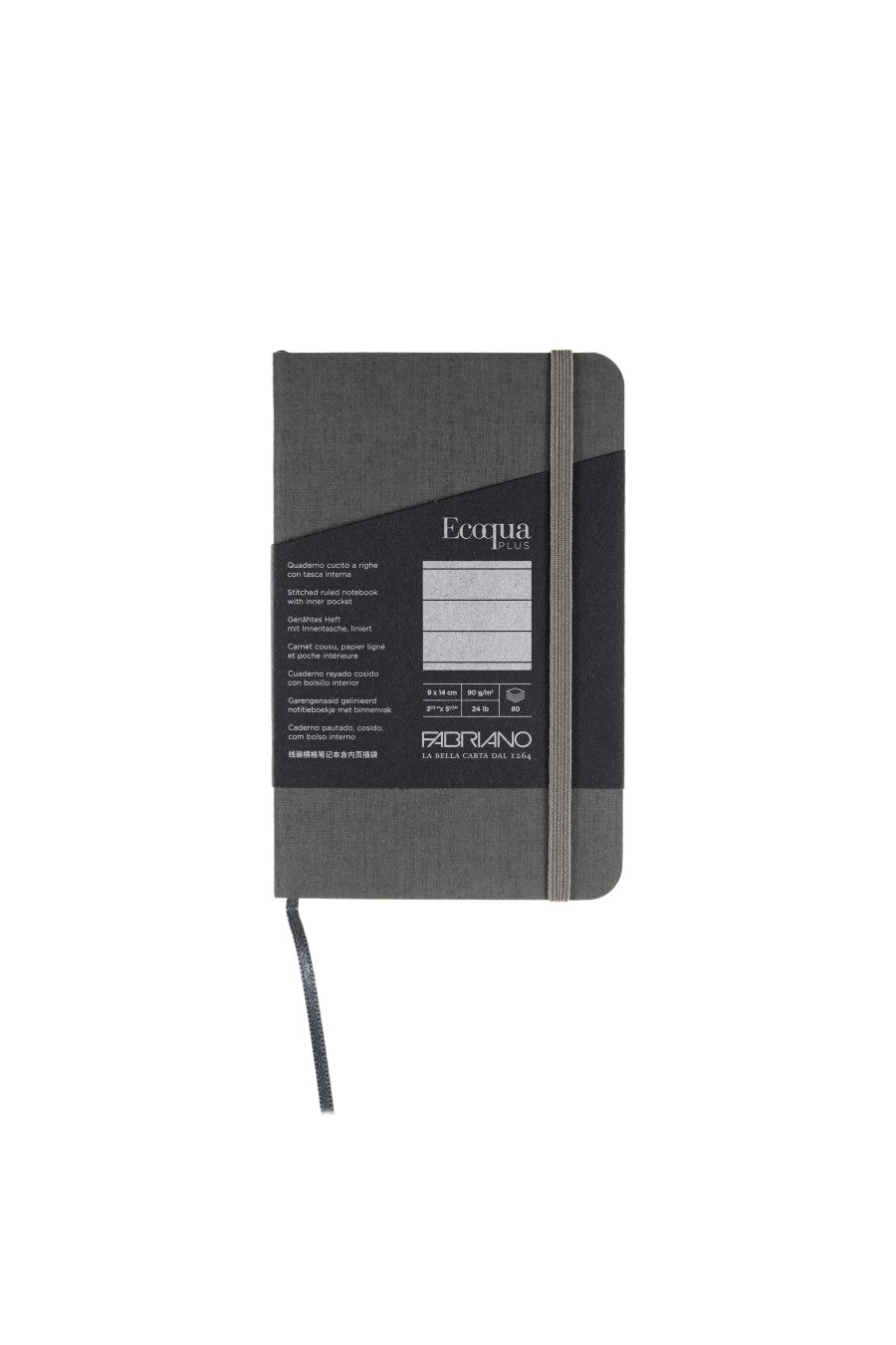 Fabriano Ecoqua Plus Stitch-Bound Notebook, 3.5" x 5.5" 