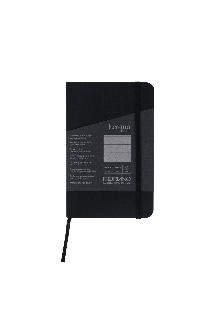 Fabriano Ecoqua Plus Stitch-Bound Notebook, 3.5" x 5.5" Lined