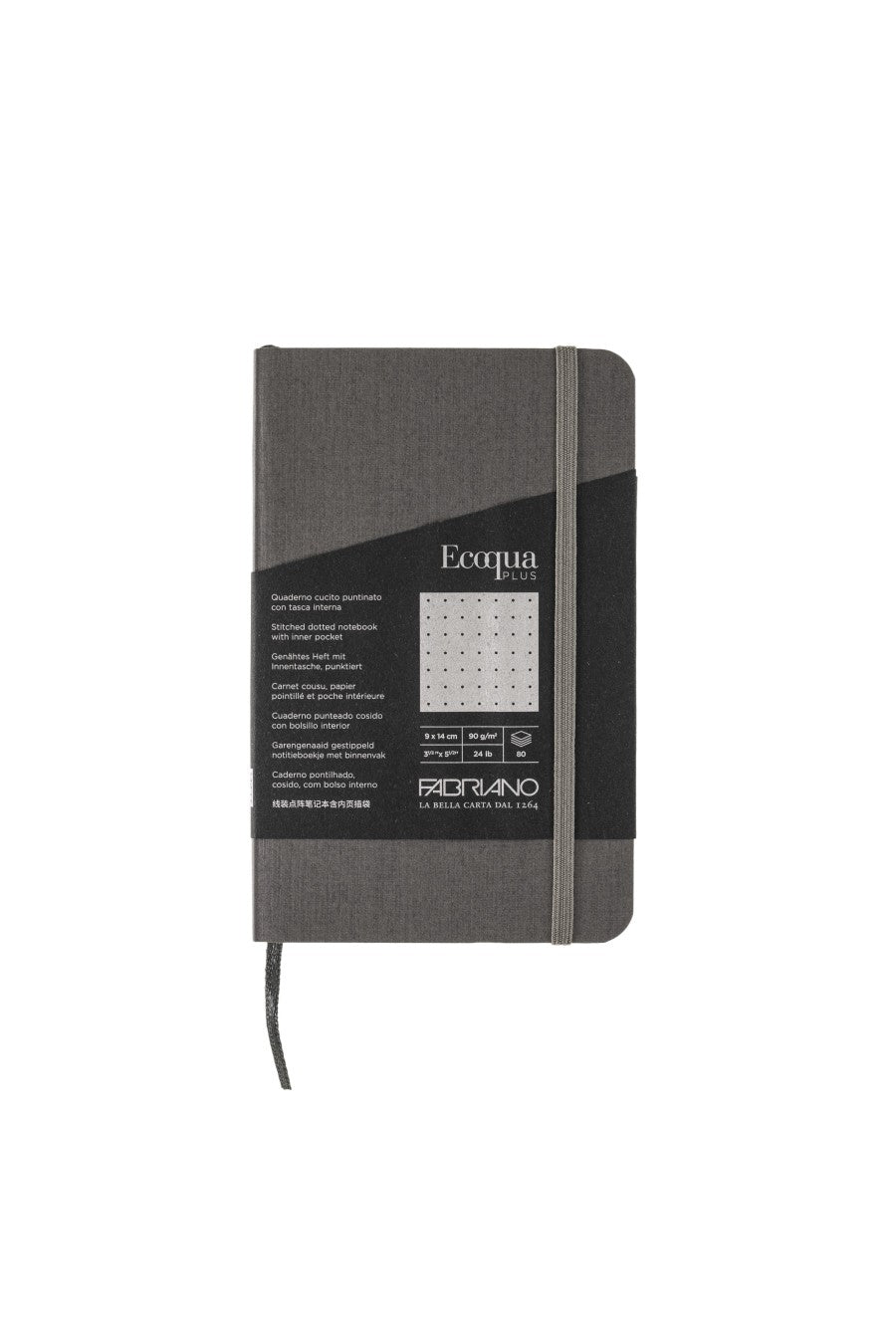 Fabriano Ecoqua Plus Stitch-Bound Notebook, 3.5" x 5.5" Dotted