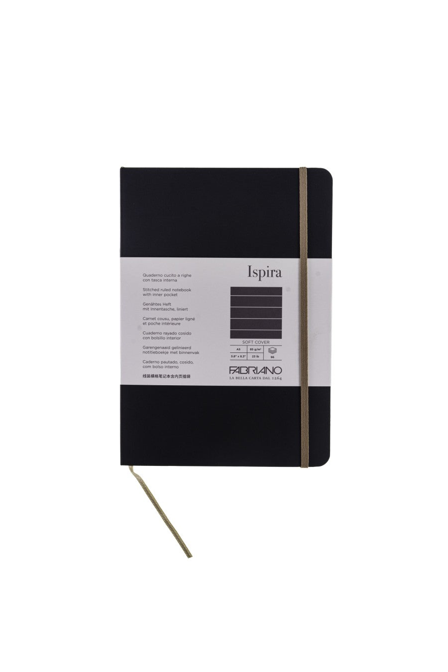 Fabriano Ispira Soft-Cover Notebook, 5.8" x 8.3", A5 
