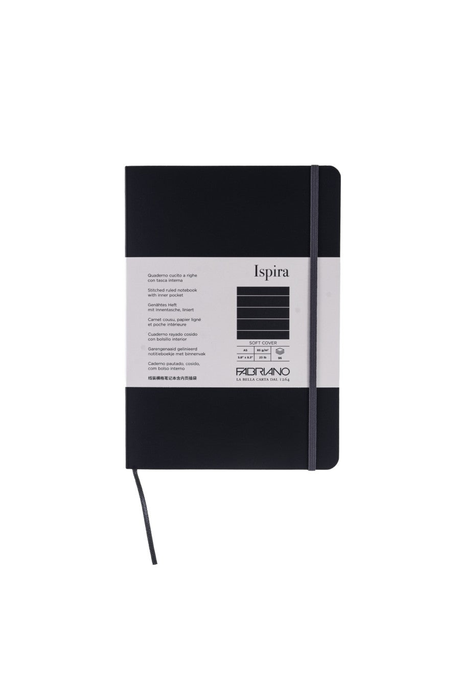 Fabriano Ispira Soft-Cover Notebook, 5.8" x 8.3", A5 