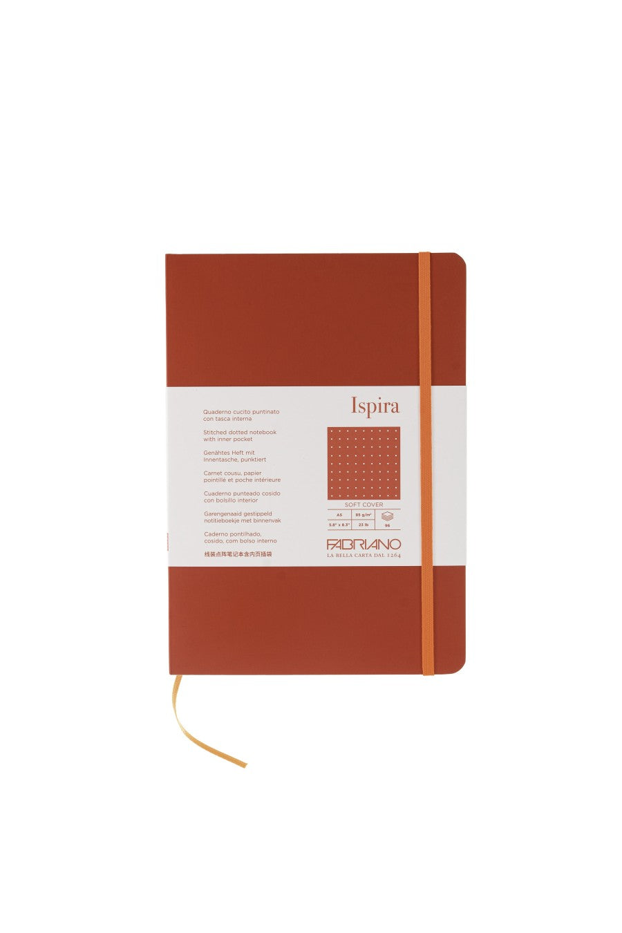 Fabriano Ispira Soft-Cover Notebook, 5.8" x 8.3", A5 