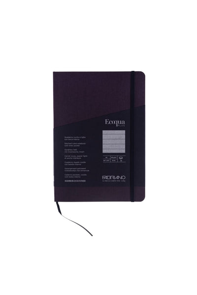 Fabriano Ecoqua Plus Stitch-Bound Notebook, 5.8" x 8.3", A5 Dotted