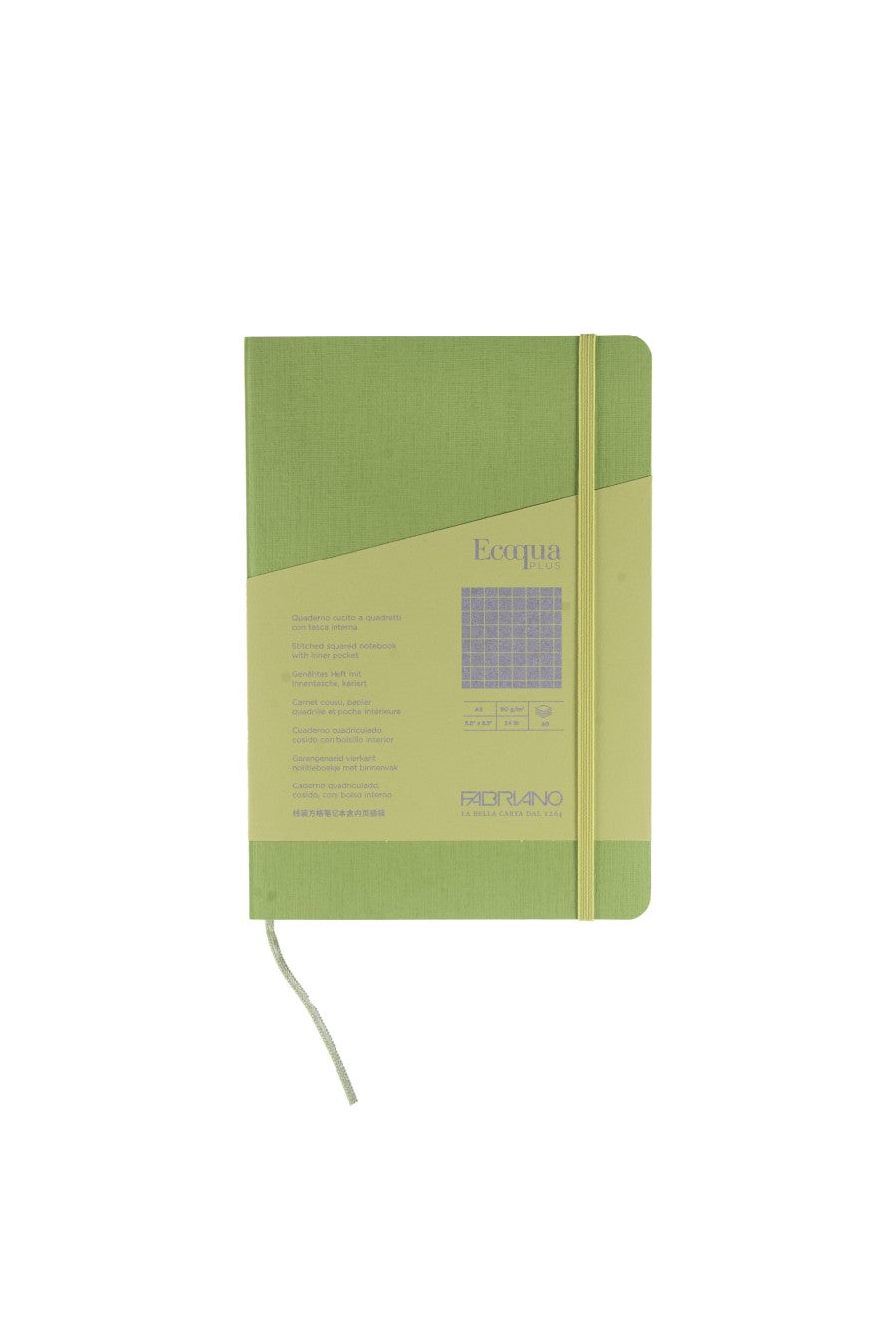 Fabriano Ecoqua Plus Stitch-Bound Notebook, 5.8" x 8.3", A5 Lined
