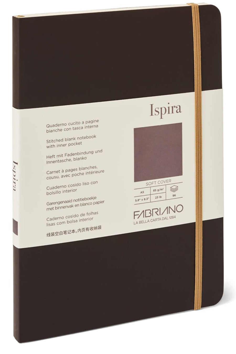 Fabriano Ispira Soft-Cover Notebook, 5.8" x 8.3", A5