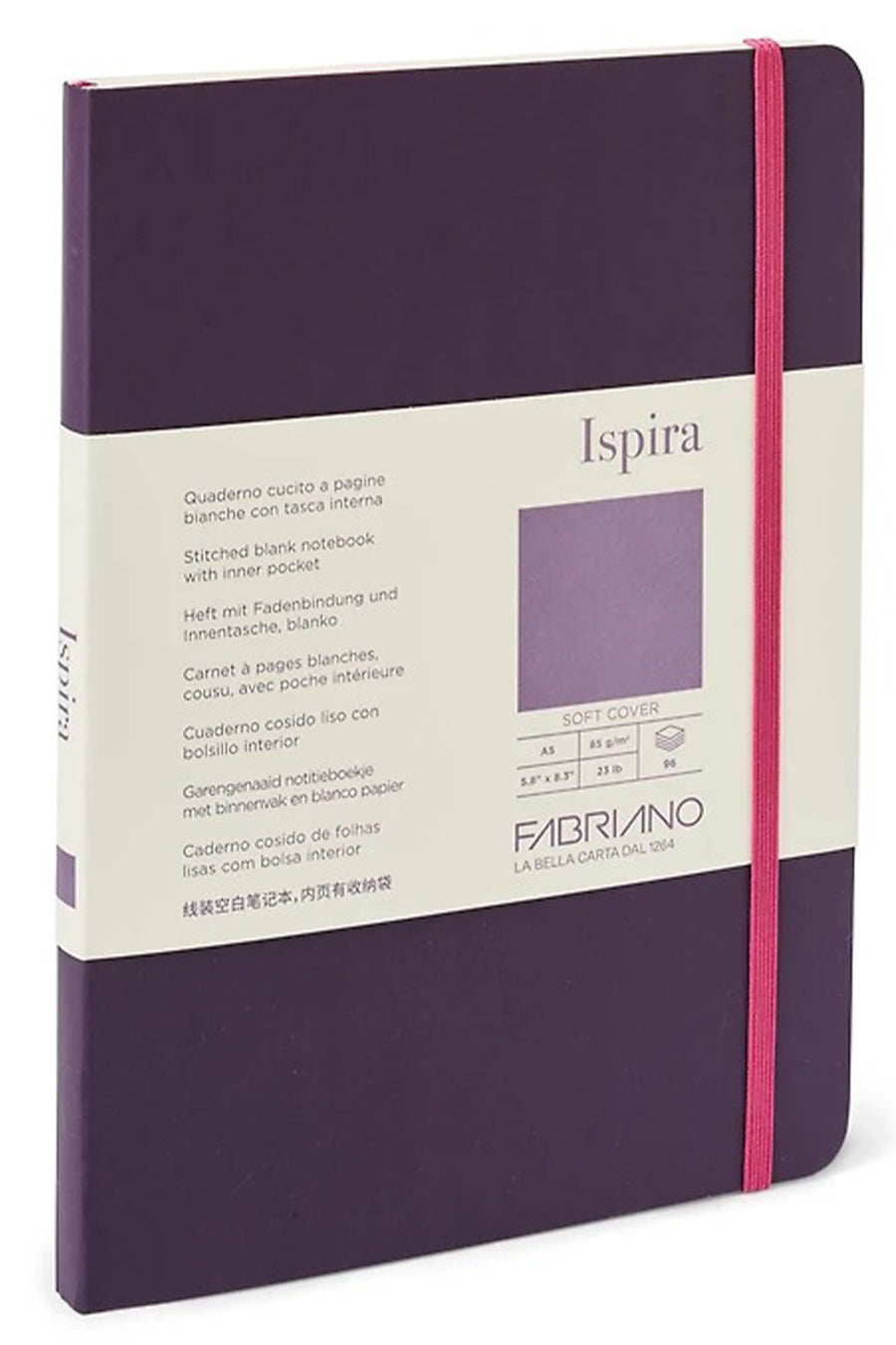 Fabriano Ispira Soft-Cover Notebook, 5.8" x 8.3", A5