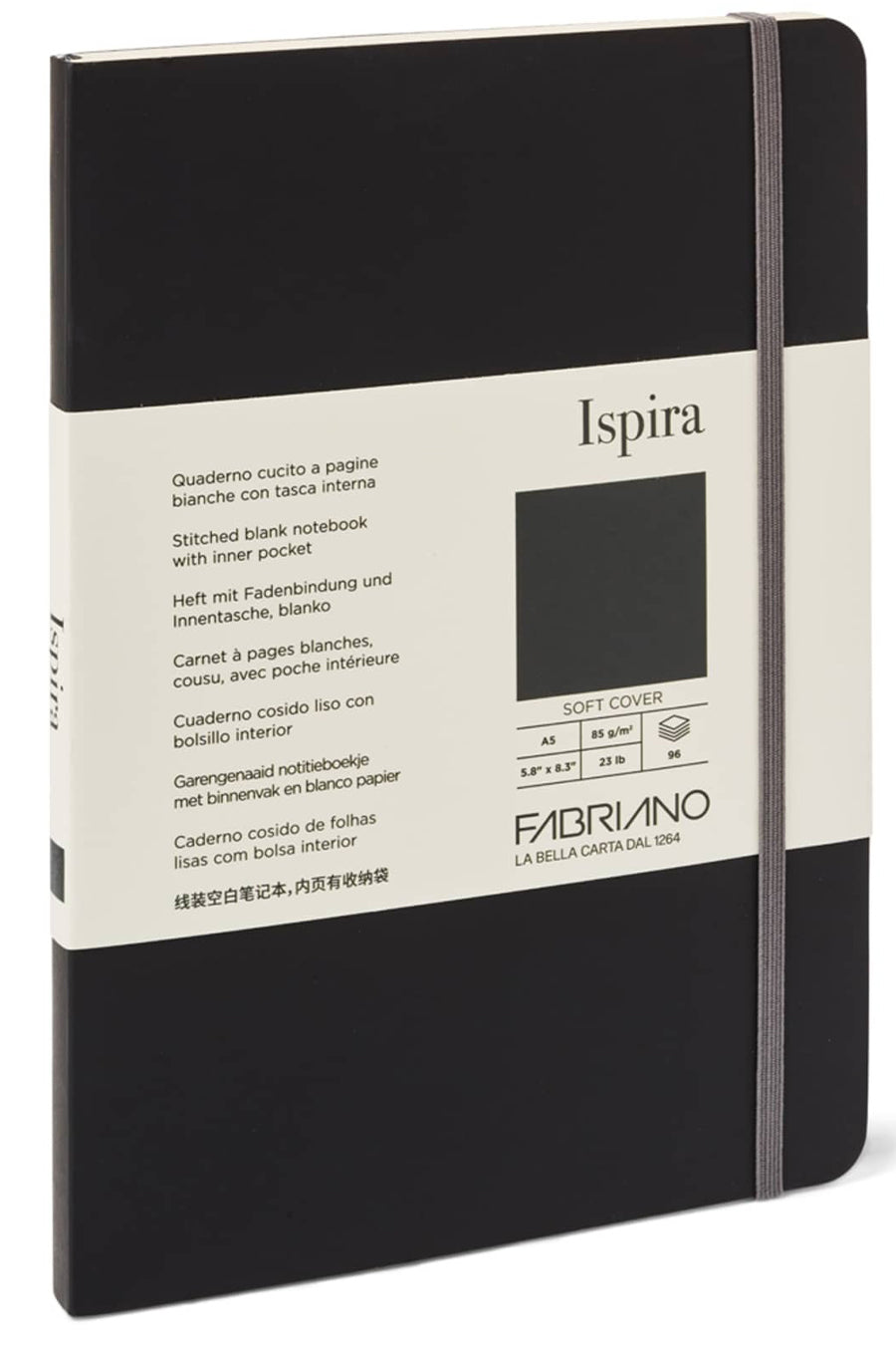 Fabriano Ispira Soft-Cover Notebook, 5.8" x 8.3", A5