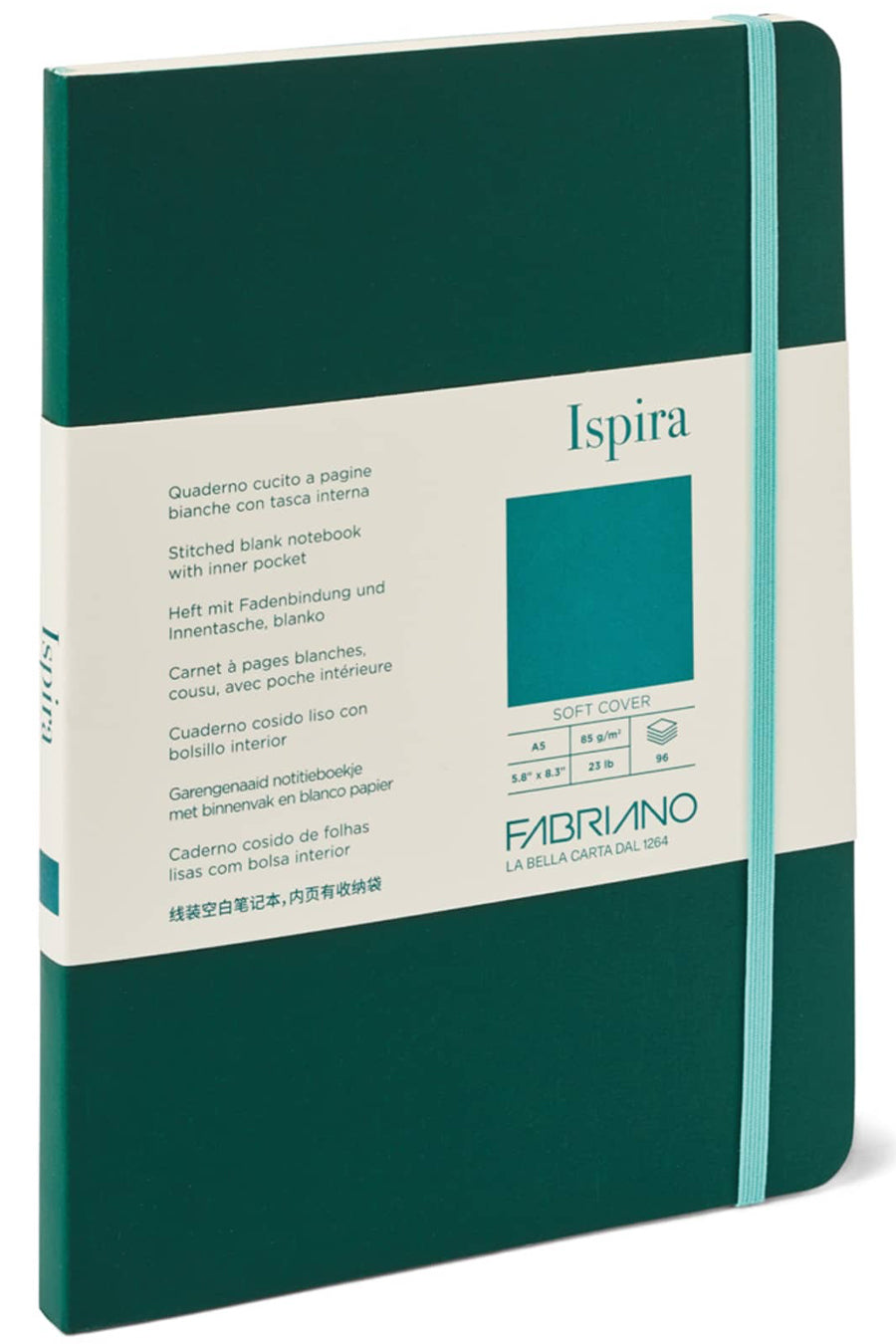 Fabriano Ispira Soft-Cover Notebook, 5.8" x 8.3", A5
