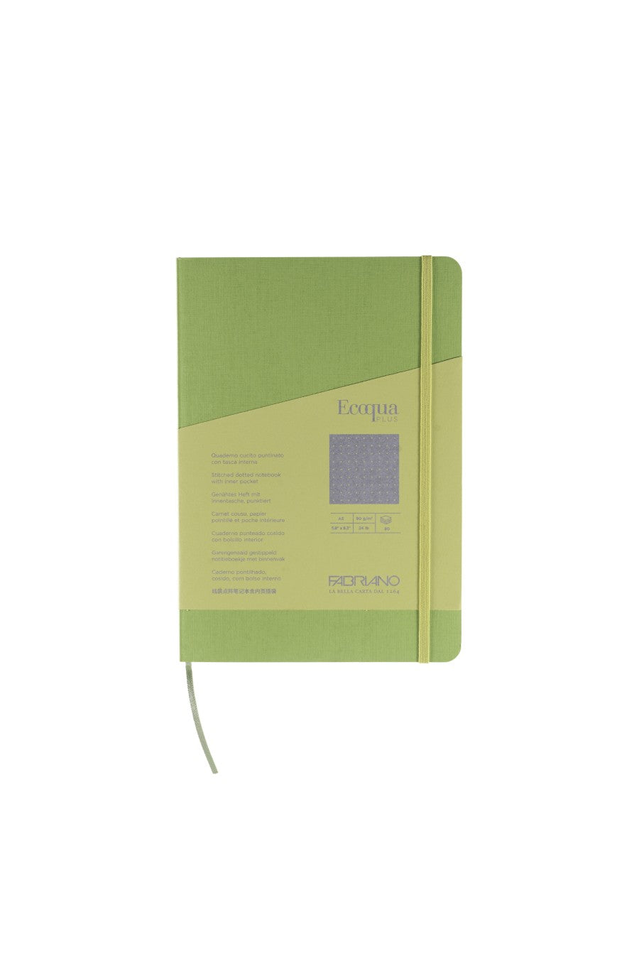 Fabriano Ecoqua Plus Stitch-Bound Notebook, 5.8" x 8.3", A5 