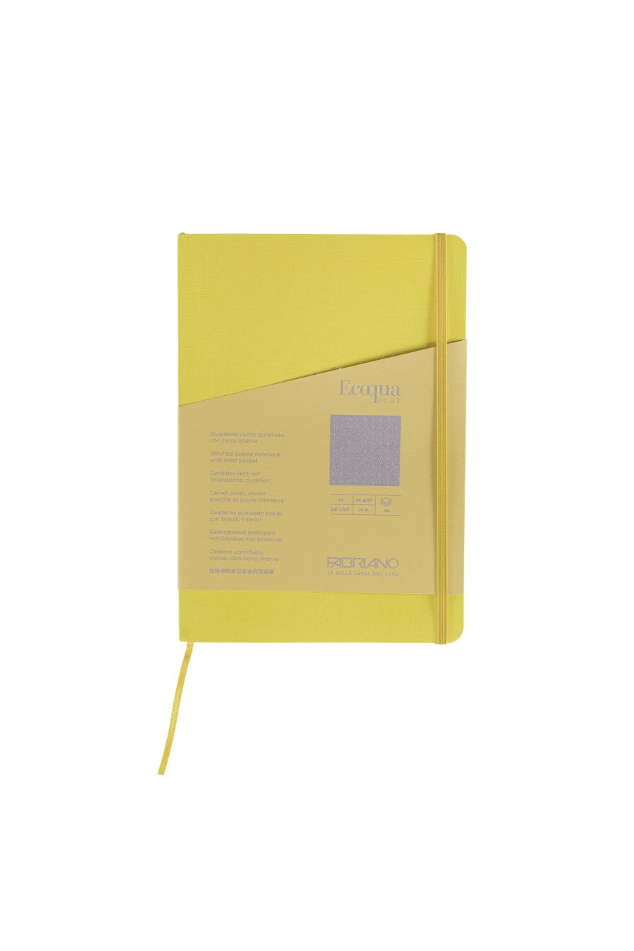 Fabriano Ecoqua Plus Stitch-Bound Notebook, 5.8" x 8.3", A5 