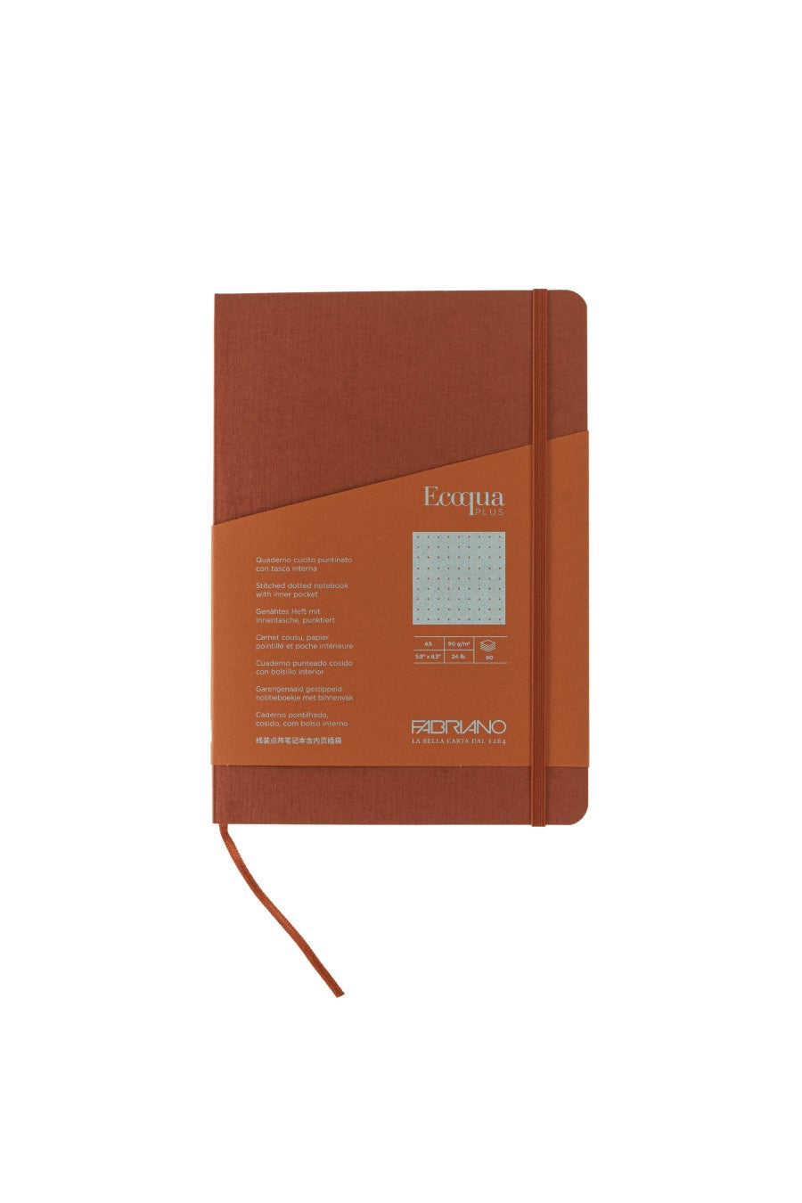 Fabriano Ecoqua Plus Stitch-Bound Notebook, 5.8" x 8.3", A5 