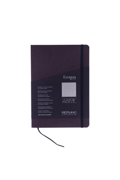Fabriano Ecoqua Plus Stitch-Bound Notebook, 5.8" x 8.3", A5 Dotted