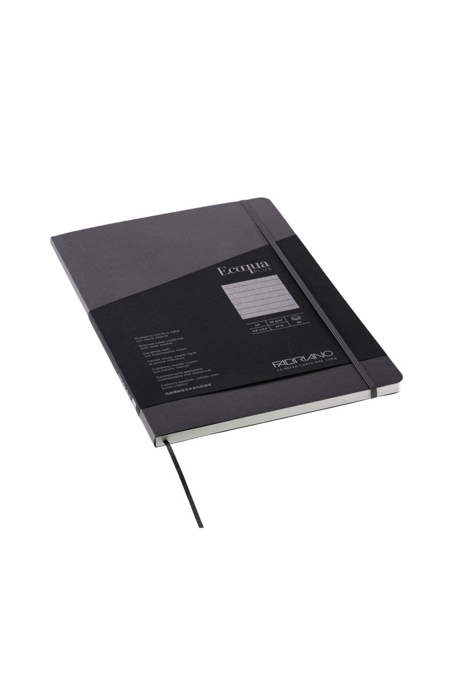 Fabriano Ecoqua Plus Stitch-Bound Notebook, 8.3" x 11.7", A4 Lined