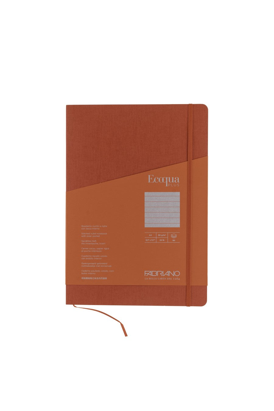 Fabriano Ecoqua Plus Stitch-Bound Notebook, 8.3" x 11.7", A4 Graph