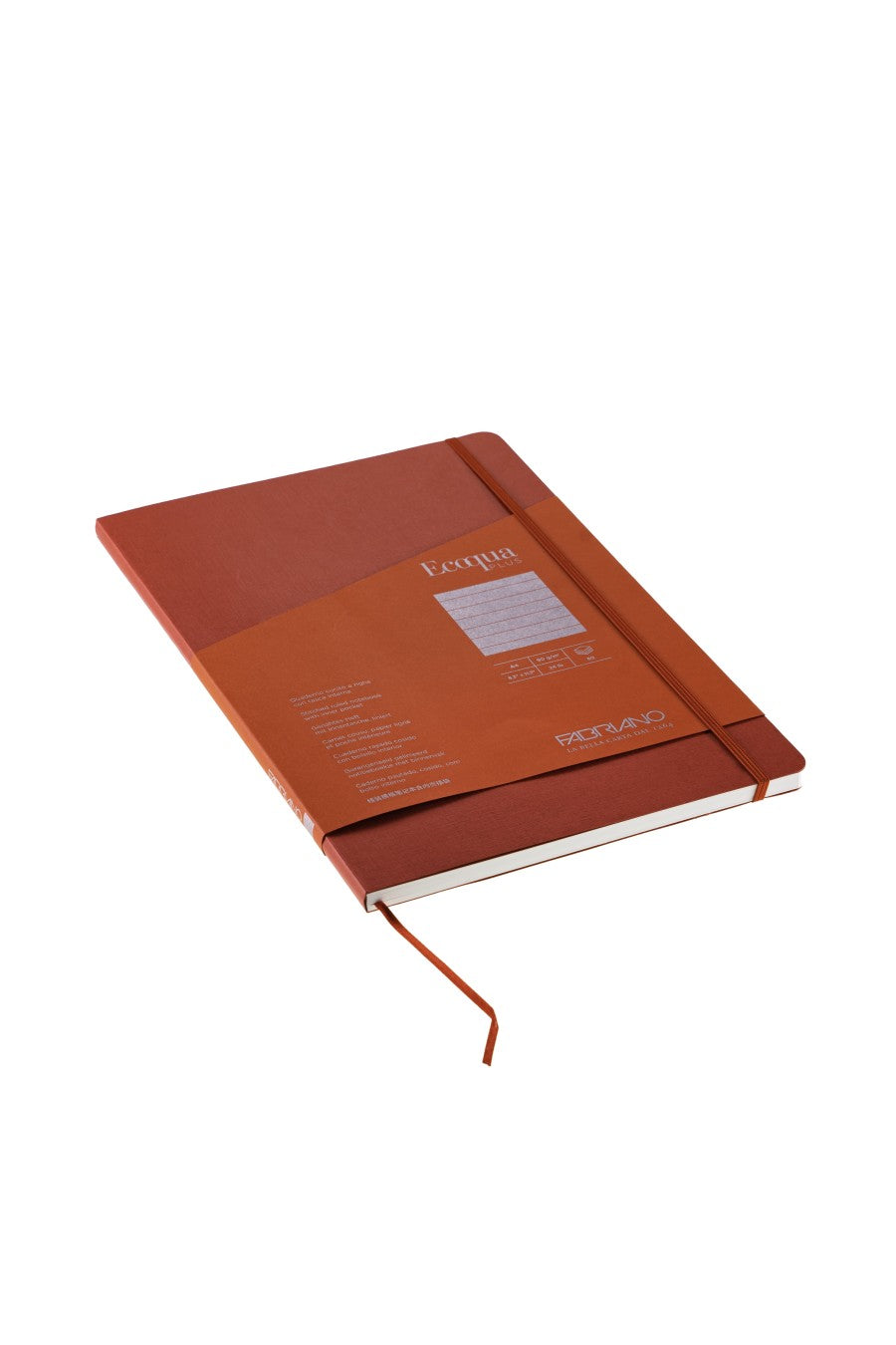 Fabriano Ecoqua Plus Stitch-Bound Notebook, 8.3" x 11.7", A4 Lined