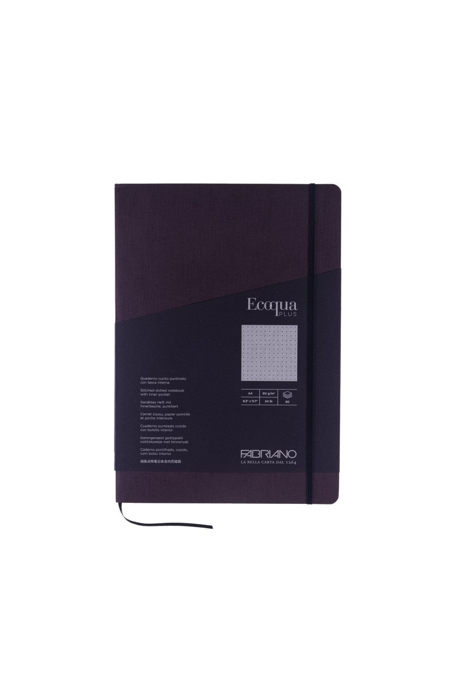 Fabriano Ecoqua Plus Stitch-Bound Notebook, 8.3" x 11.7", A4 