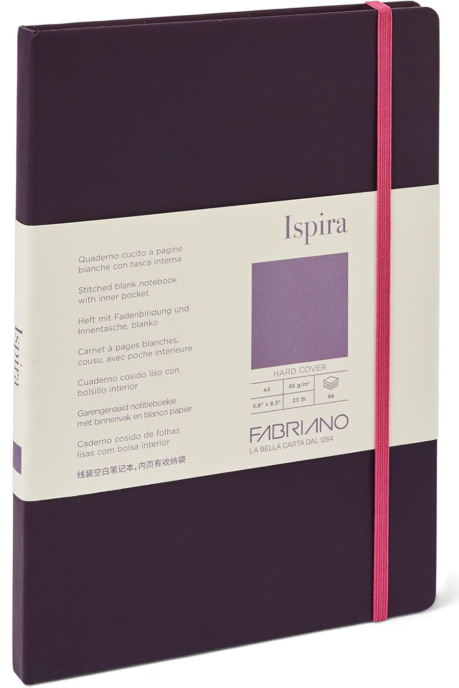 Fabriano Ispira Hard-Cover Notebook, 5.8" x 8.3", A5