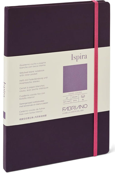 Fabriano Ispira Hard-Cover Notebook, 5.8" x 8.3", A5