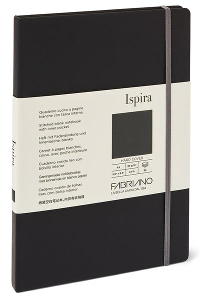 Fabriano Ispira Hard-Cover Notebook, 5.8" x 8.3", A5