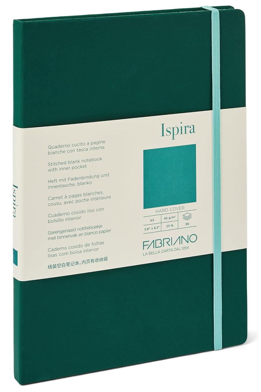 Fabriano Ispira Hard-Cover Notebook, 5.8" x 8.3", A5