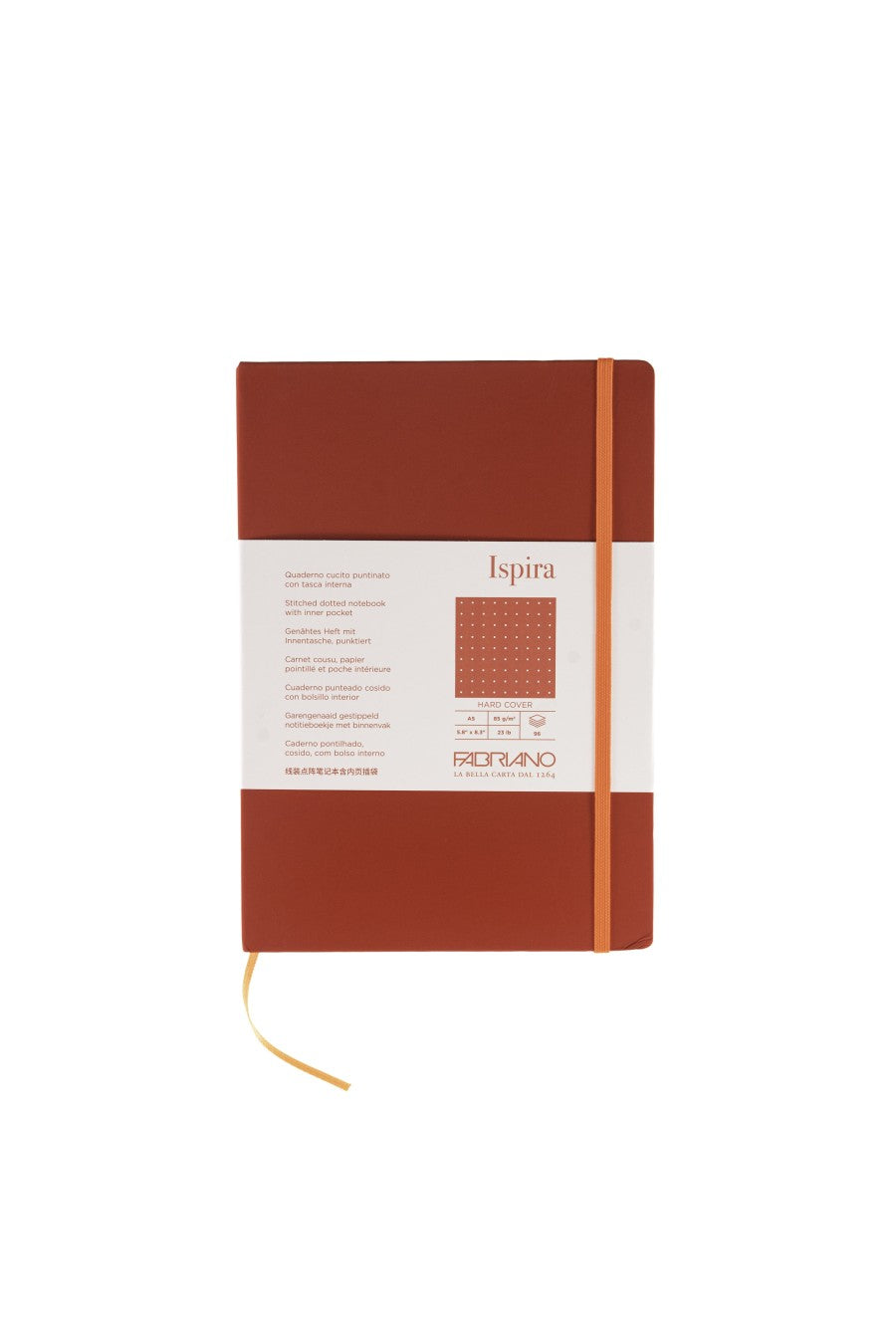 Fabriano Ispira Hard-Cover Notebook, 5.8" x 8.3", A5 