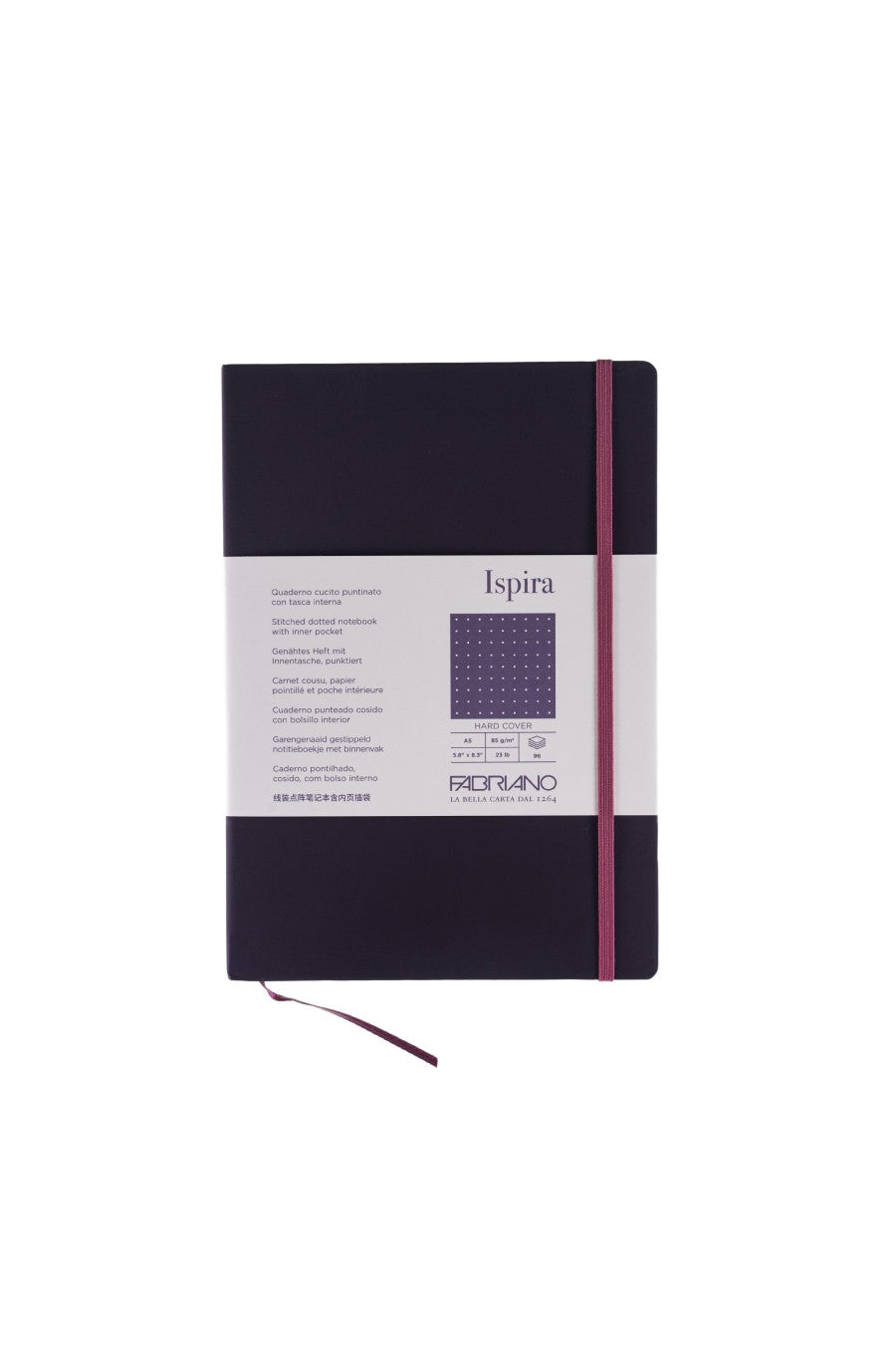 Fabriano Ispira Hard-Cover Notebook, 5.8" x 8.3", A5 