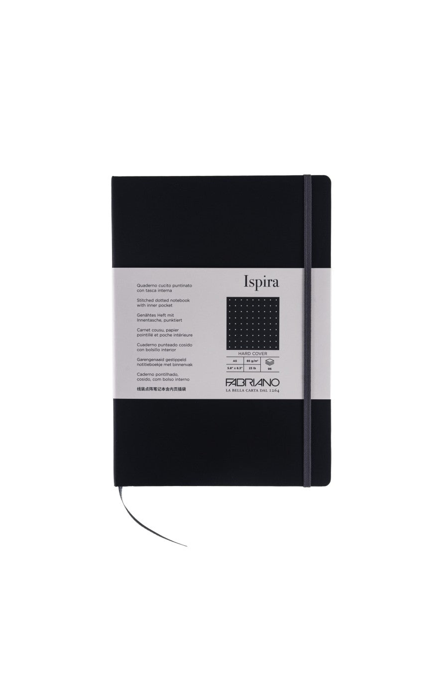 Fabriano Ispira Hard-Cover Notebook, 5.8" x 8.3", A5 