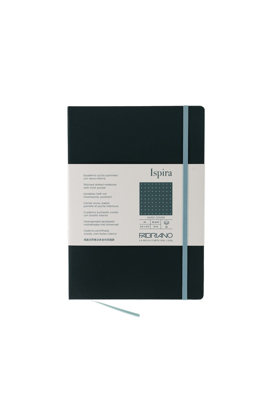 Fabriano Ispira Hard-Cover Notebook, 5.8" x 8.3", A5 Dotted