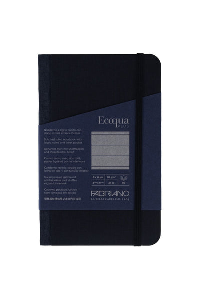 Fabriano Ecoqua Plus Sewn-Bound 100% Italian made Notebook, 3.5" x 5.5", 90gsm, 80 Sheets 