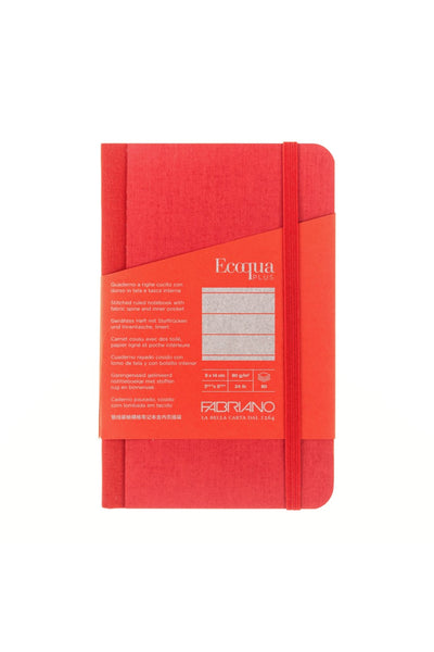 Fabriano Ecoqua Plus Sewn-Bound 100% Italian made Notebook, 3.5" x 5.5", 90gsm, 80 Sheets 