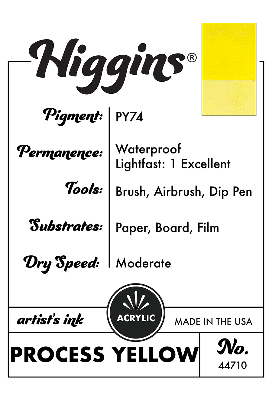 Higgins Acrylic Artist Inks Description