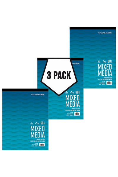 Grumbacher Mixed Media Pads, 3-Pack