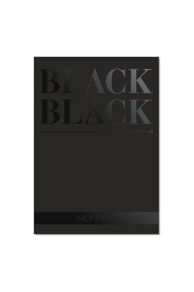 Fabriano Black Black Pad, 20 sheets of 140 lb. Paper 9" x 12"