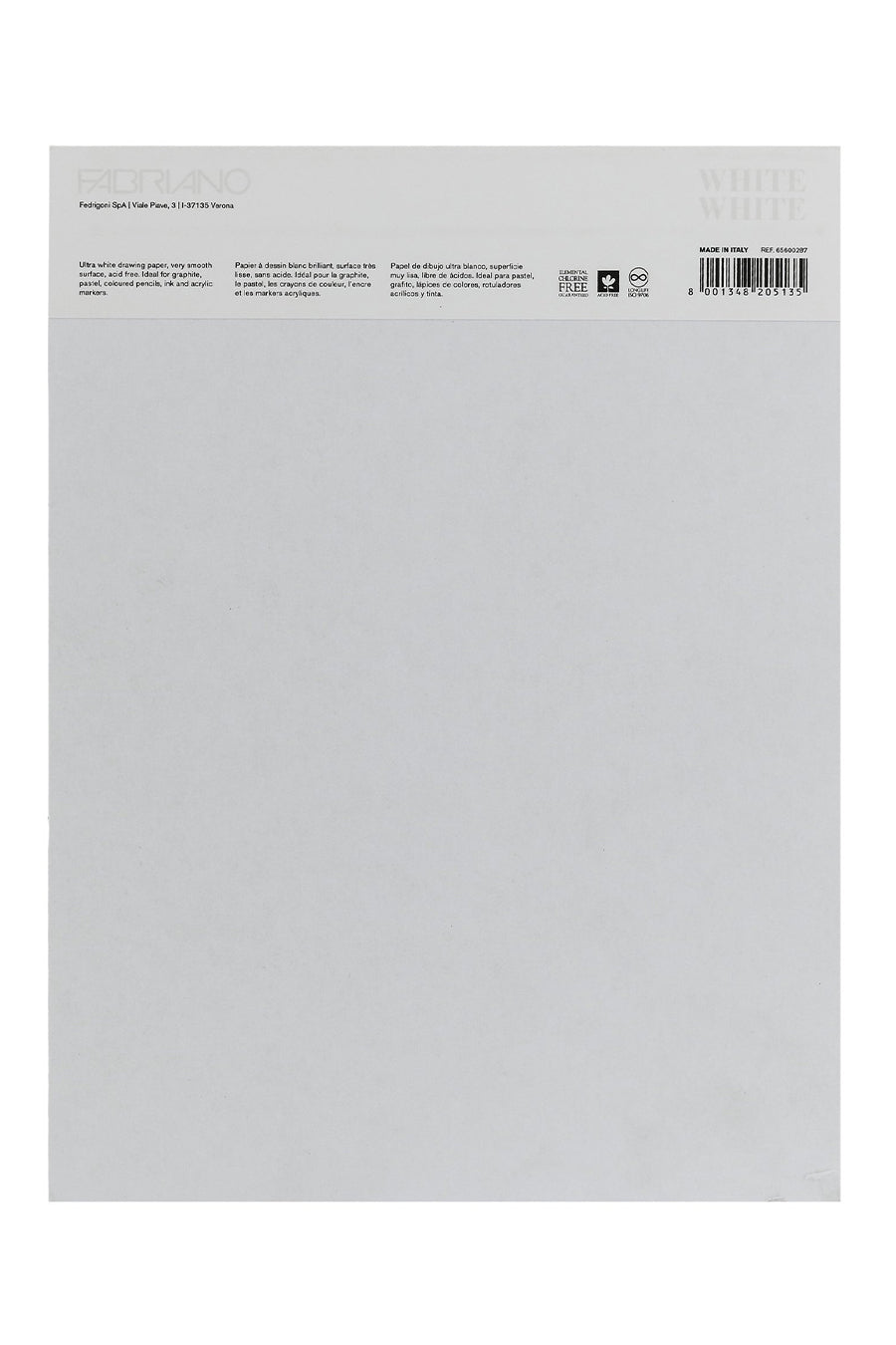 Fabriano WHITE WHITE Pad, 300 gsm, 20 Sheets