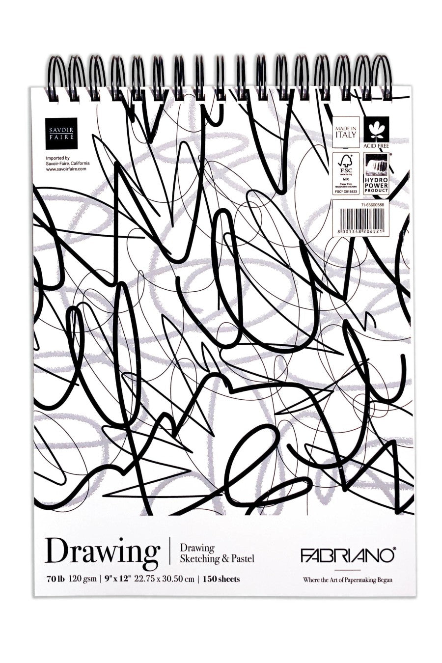 Fabriano Studio Fat Pad Drawing, 70 lb.,  9" x 12"