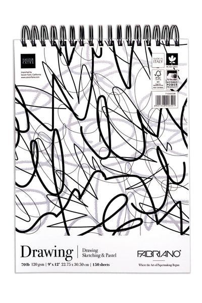 Fabriano Studio Fat Pad Drawing, 70 lb.,  9" x 12"