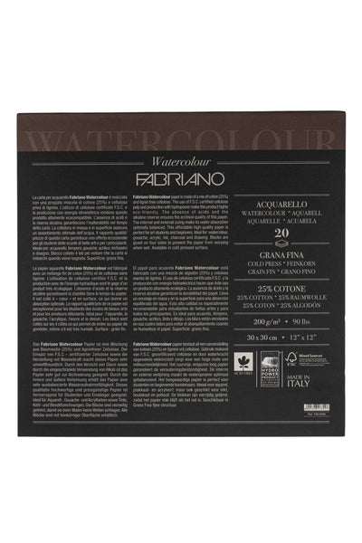 Fabriano Studio Watercolor Block, Cold Press