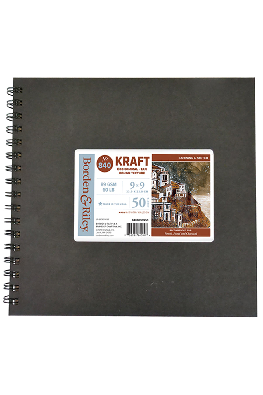 840 Kraft 9x9 Hardcover Book