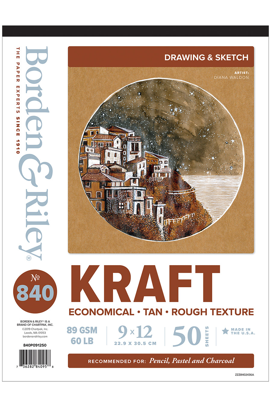 840 Kraft 9x12 Pad