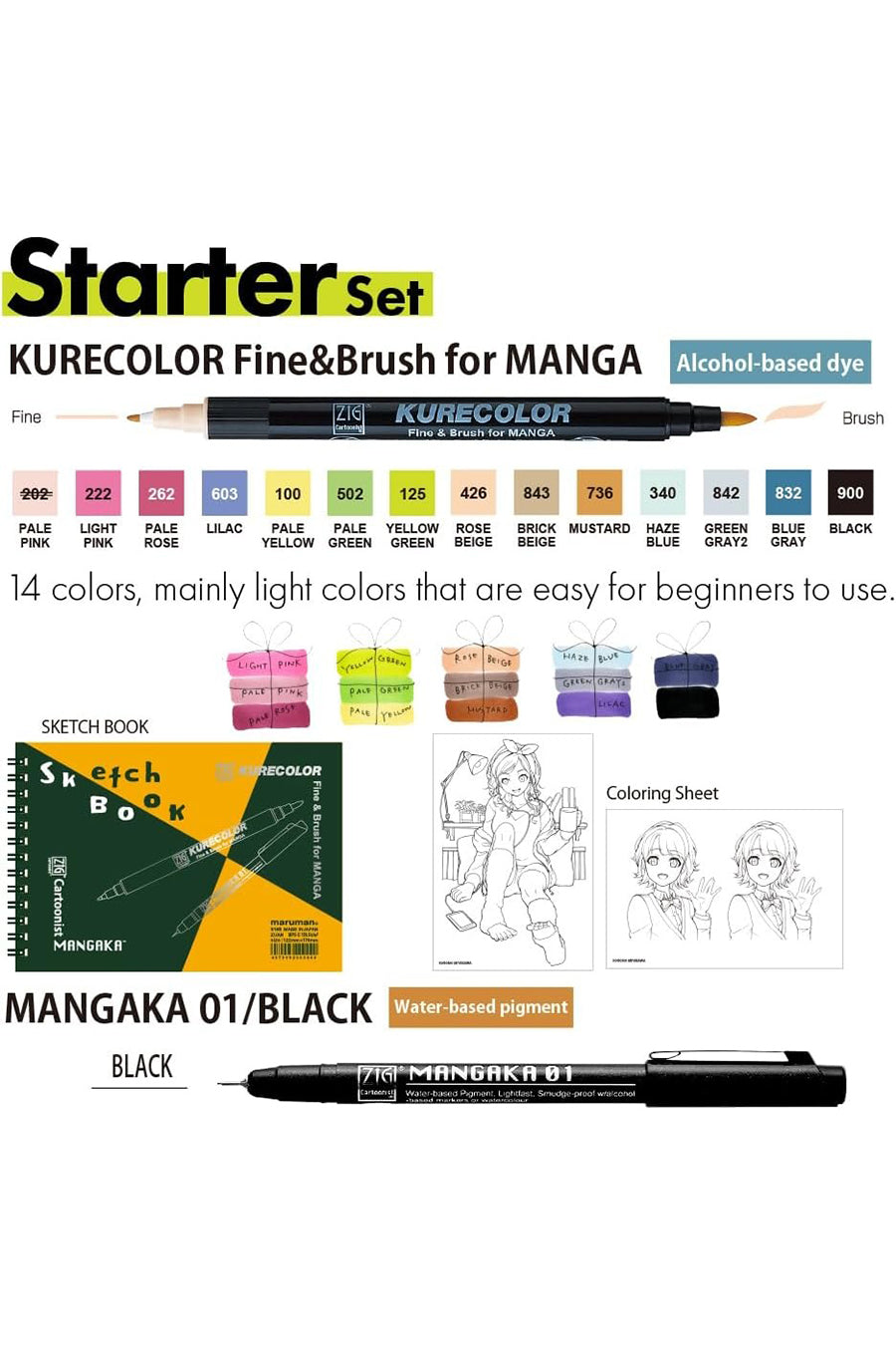 Kurecolor Fine & Brush Starter Set