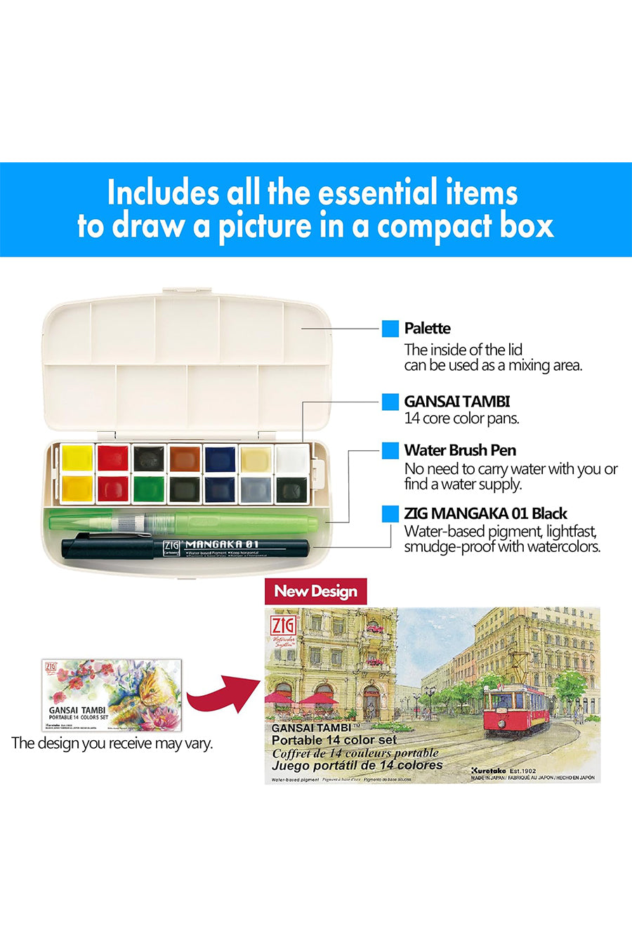 Kuretake® Gansai Tambi Watercolor Pans