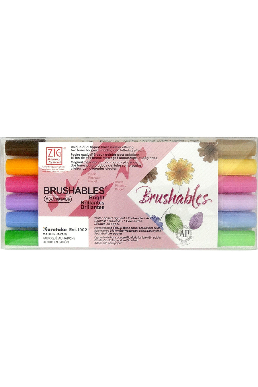 Brushables Dual-Tip Markers - 6 Color Set