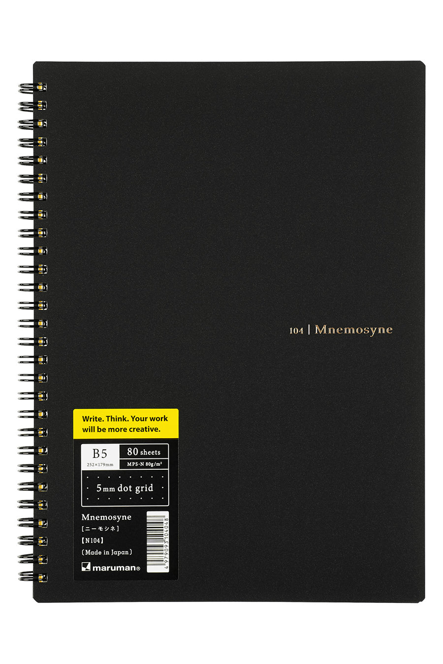 Mnemosyne Notebook - 5mm Dot Grid, 80 Sheets
