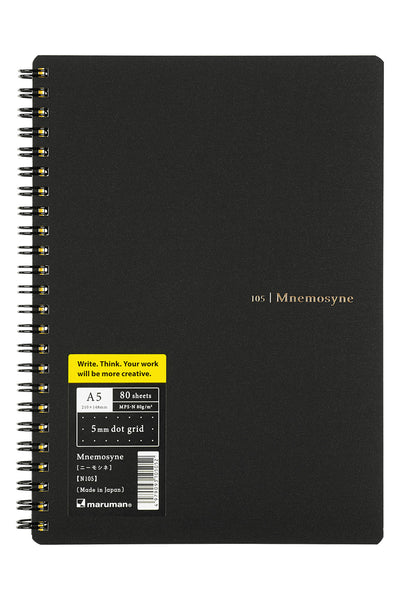 Mnemosyne Notebook - 5mm Dot Grid, 80 Sheets