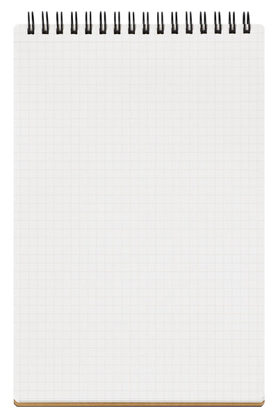 Mnemosyne Twin Ring Notepad - Grid Ruled, 70 Sheets