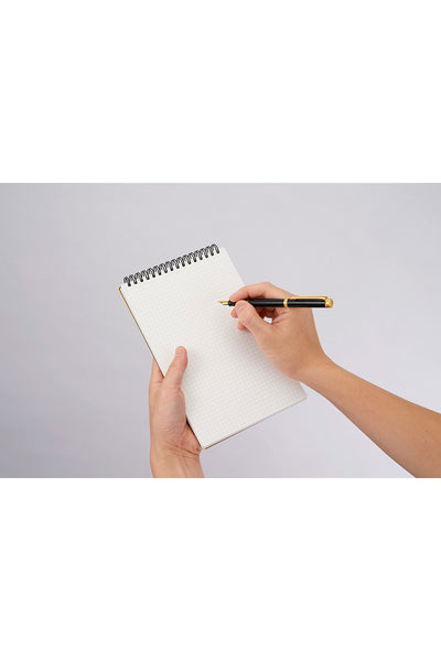 Mnemosyne Twin Ring Notepad - Grid Ruled, 70 Sheets