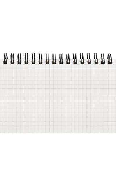 Mnemosyne Twin Ring Notepad - Grid Ruled, 70 Sheets