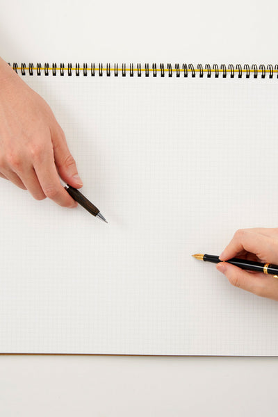 Mnemosyne Twin Ring Notepad - Grid Ruled, 70 Sheets
