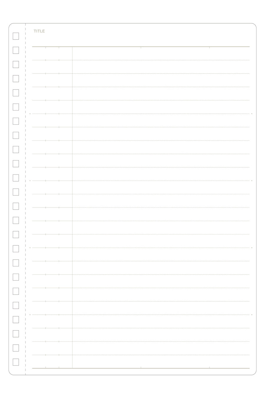 Mnemosyne Notebook - 8mm, Ruled, 80 Micro-Perforated Sheets